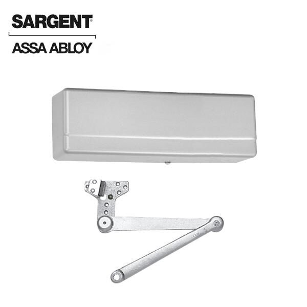 Sargent 281 Series Surface Mechanical Closer Heavy Duty Hold Open Arm with Compression Stop Sprayed Aluminum SRG-281-CPSH-EN - main